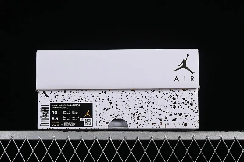 All categories Air Jordan Jordan series basketball shoes Air Jordan 4 C version Air Jordan 4 Retro "Metallic Gold" AJ4 Joe 4 meters white gold AQ9129-170